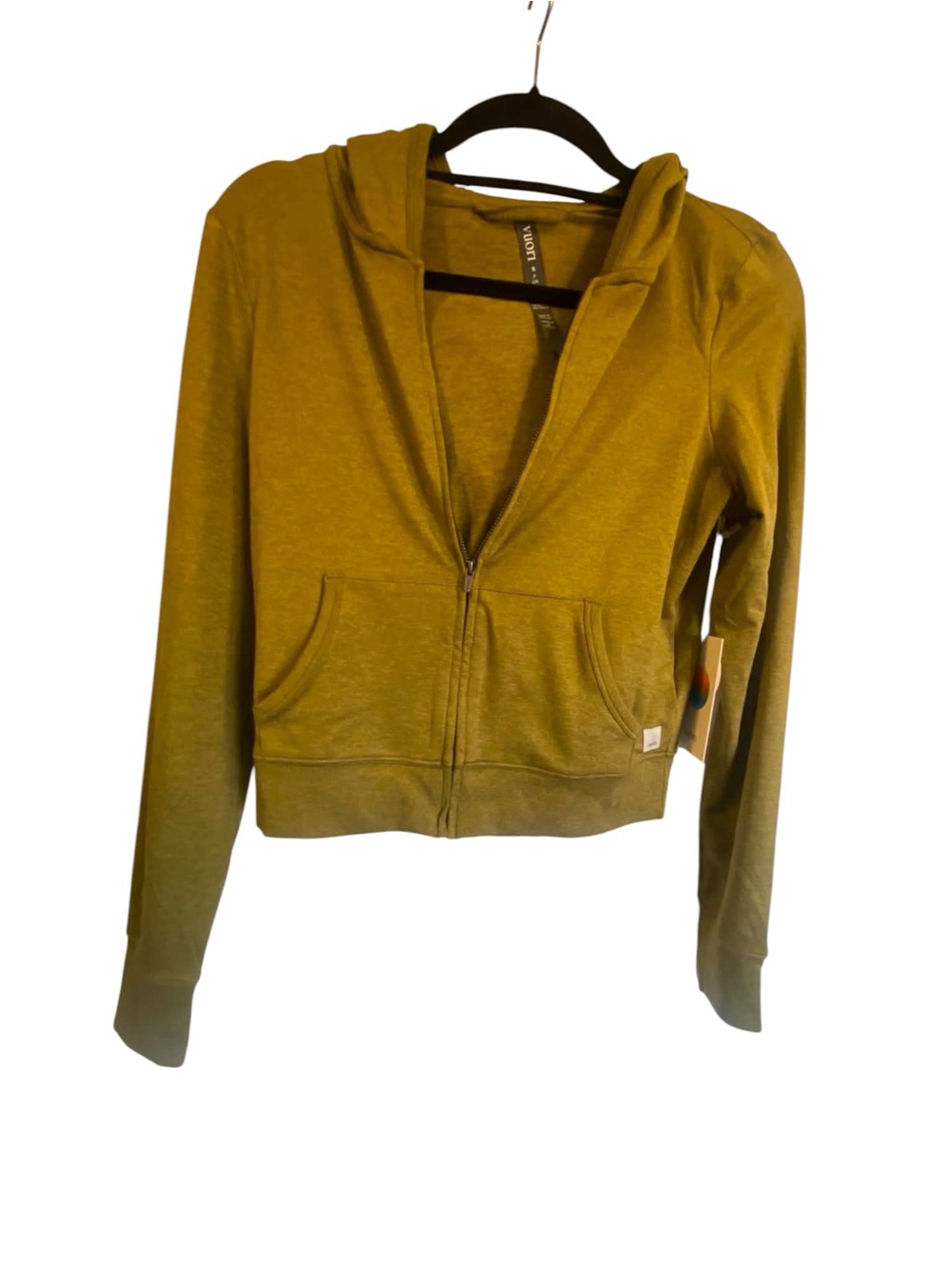NWT Vuori Halo Mini Full Zip Hoodie OLIVE Size Small